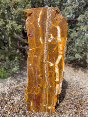 Caramel Canyon Onyx stone fountain made by The Rock Star Gallery®.