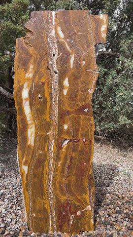 Caramel Canyon Onyx stone fountain made by The Rock Star Gallery®.