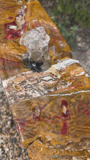 Caramel Canyon Onyx stone fountain made by The Rock Star Gallery®.