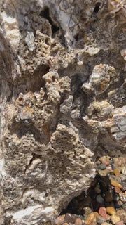 Black Canyon Onyx stone fountain by The Rock Star Gallery in stone garden landscape design.