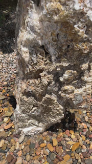 Black Canyon Onyx stone fountain by The Rock Star Gallery in stone garden landscape design.