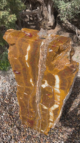 Caramel Canyon Onyx stone fountain made by The Rock Star Gallery®.