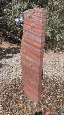 This Rose Salt River Sandstone fountain has striations ranging in color from light blush to deep lavender. 