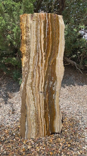 Caramel Canyon Onyx stone fountain made by The Rock Star Gallery®.