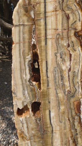 Grand Canyon Red Onyx stone fountain handcrafted by The Rock Star Gallery®