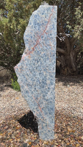 Heisenberg Blue Onyx stone fountain made by The Rock Star Gallery®.