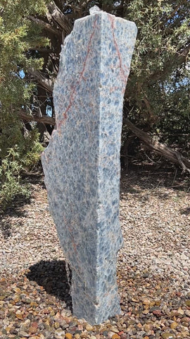 Heisenberg Blue Onyx stone fountain made by The Rock Star Gallery®.