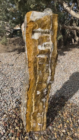  Caramel Canyon Onyx stone fountain made by The Rock Star Gallery.