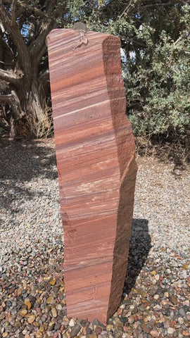 This Rose Salt River Sandstone fountain has striations ranging in color from light blush to deep lavender. 
