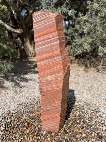 This Rose Salt River Sandstone fountain has striations ranging in color from light blush to deep lavender. 