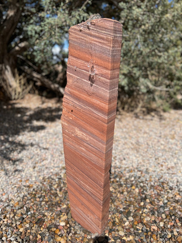 This Rose Salt River Sandstone fountain has striations ranging in color from light blush to deep lavender. 