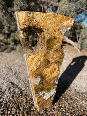 Caramel Canyon Onyx Fountain with a window from The Rock Star Gallery®