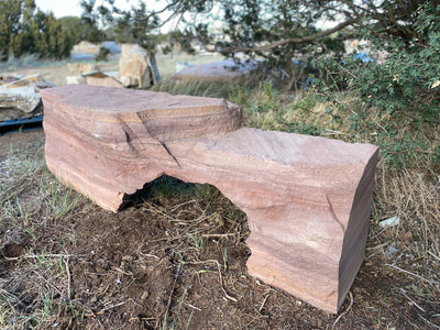 Salt River Sandstone stone bench from The Rock Star Gallery provides seating in any garden, patio, or landscape design..