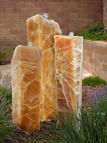 Sunrise Onyx Columns, Singular or a Set of Three