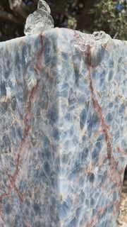 Heisenberg Blue Onyx stone fountain made by The Rock Star Gallery®.