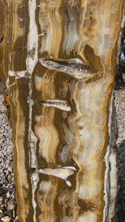  Caramel Canyon Onyx stone fountain made by The Rock Star Gallery.