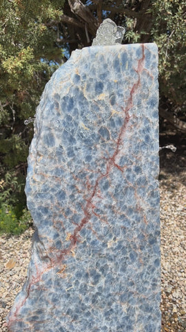 Heisenberg Blue Onyx stone fountain made by The Rock Star Gallery®.