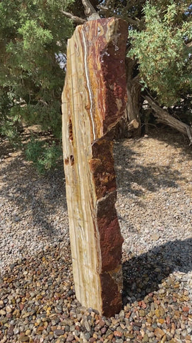 Grand Canyon Red Onyx stone fountain handcrafted by The Rock Star Gallery®